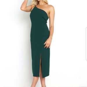 Petal and Pup Xiomar emerald midi dress